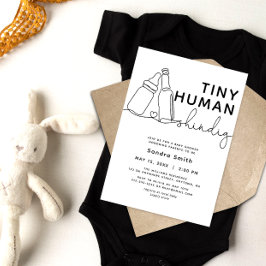 Convite Chá de fraldas Minúsculo de Shindig Humano Minimal