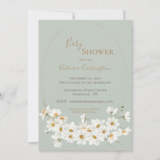 Convite Chá de fraldas modelo (Frente)