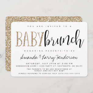 Convite Chá de fraldas Modern Baby Brunch