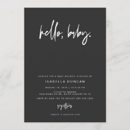 Convite Chá de fraldas Moderno Contemporâneo de PRIYA Blac