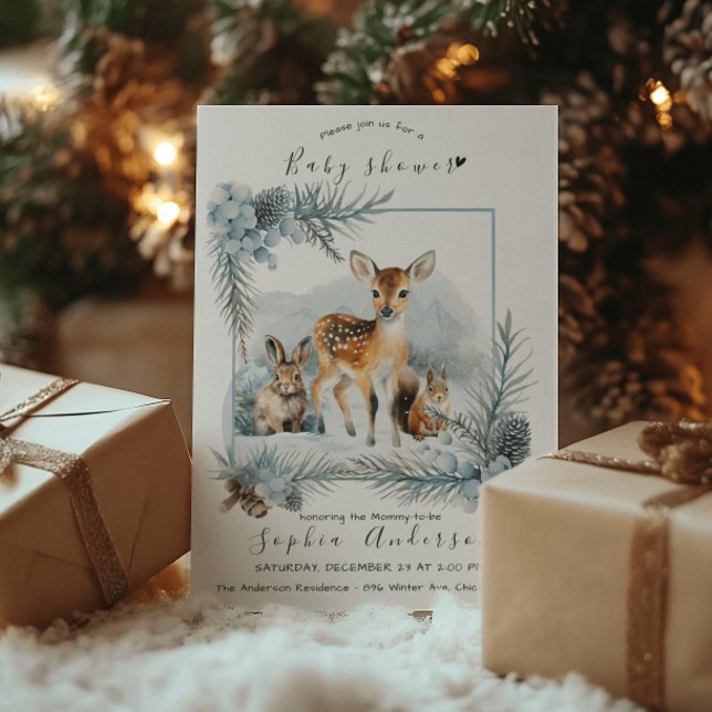 Convite Chá de fraldas Moderno de Animais Cachorros de inv (Criador carregado)