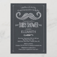 Chá de fraldas moderno de bigode de homem pequeno