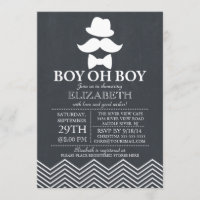 Chá de fraldas moderno de bigode de homem pequeno