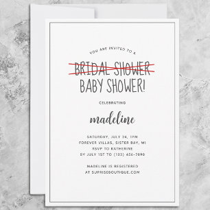 Convite Chá de fraldas Moderno Engraçado