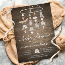 Chá de fraldas Móvel Russo Boho Forest