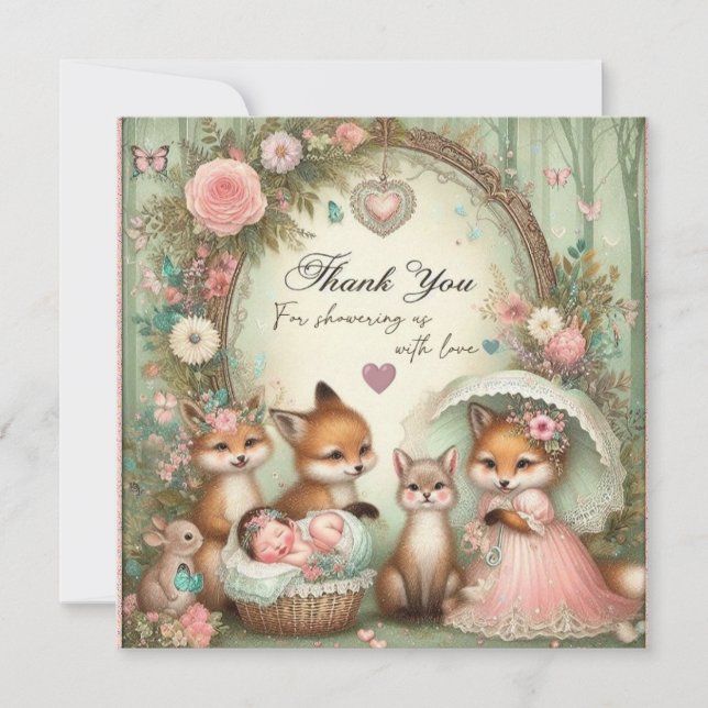 Convite Chá de fraldas Muito Obrigado (Frente)