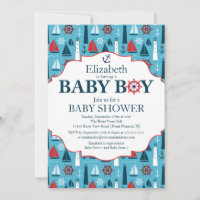 Chá de fraldas Náutico de Barcos de Navegação com 