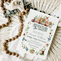 Chá de fraldas Neutro de Aventura de Animais de Fl