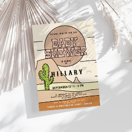 Convite Chá de fraldas Neutro do Gênero do Pastel do Cowbo