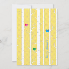 Convite Chá de fraldas neutro do gênero na floresta de flo