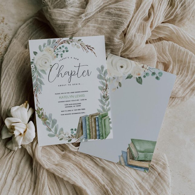 Convite Chá de fraldas Nutricional de Gênero do Livro de H (Criador carregado)