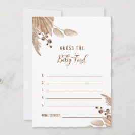 Convite Chá de fraldas Pampas acha que a Comida do bebê re