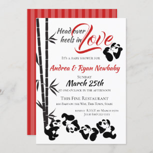 Convite Chá de fraldas Panda