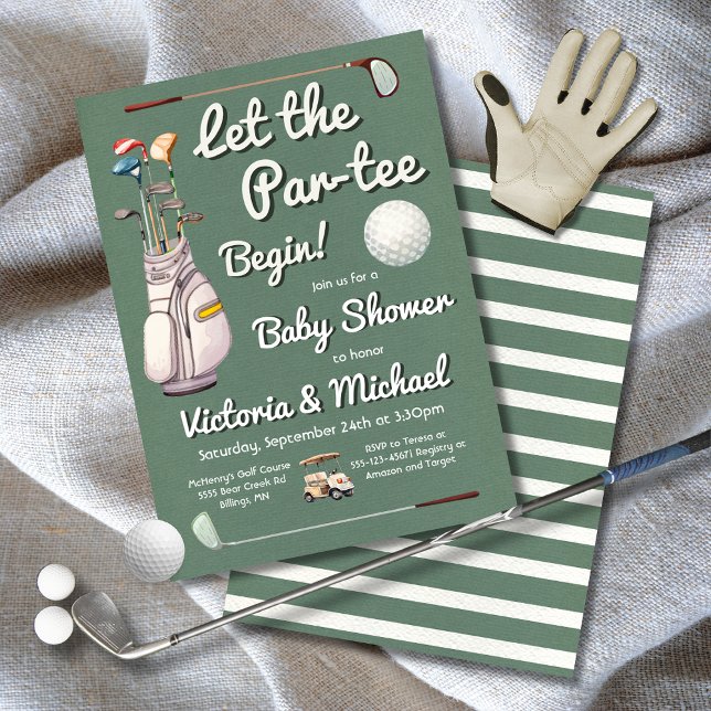 Convite Chá de fraldas Par-tee Golf (Criador carregado)