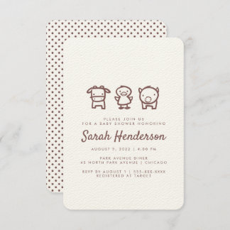 Convite Chá de fraldas para fazendas