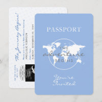 Chá de fraldas Passaporte do Viagem Tema Dusty Azu