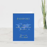 Chá de fraldas Passaporte do Viagem Tema Dusty Azu
