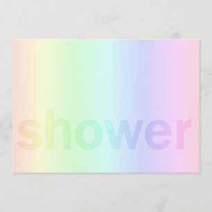 Convite Chá de fraldas Pastel Rainbow