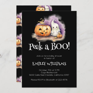 Convite Chá de fraldas Pek-A-Boo Bonito