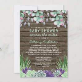 Convite Chá de fraldas pelos Suculentos Russos do Miles