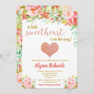 Convite Chá de fraldas pequeno do dia dos namorados do