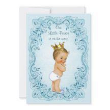 Chá de fraldas pequeno do príncipe Azul Partida