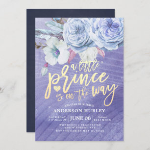 Convite Chá de fraldas pequeno príncipe está a caminho