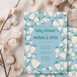 Convite Chá de fraldas PERSONALIZADO de Amorango Branco