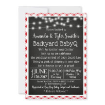 Chá de fraldas Picnic BabyQ Chalkboard Red Gingham