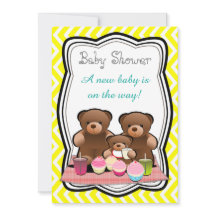 Chá de fraldas Picnic do Urso de Teddy