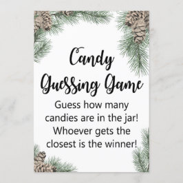 Convite Chá de fraldas Pinecone de inverno Tamanho 5x7"