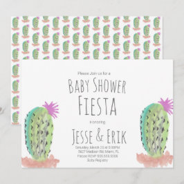 Convite Chá de fraldas Pintado Pintado Pelas Plantas De Ca