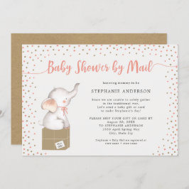 Convite Chá de fraldas por e-mail com caixa de envio