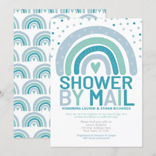Convite Chá de fraldas por Mail Rainbow