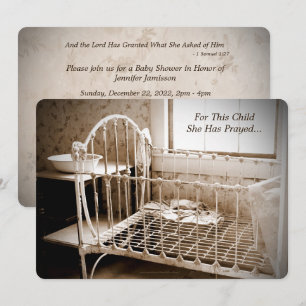 Convite Chá de fraldas, porque esta criança Prayed o