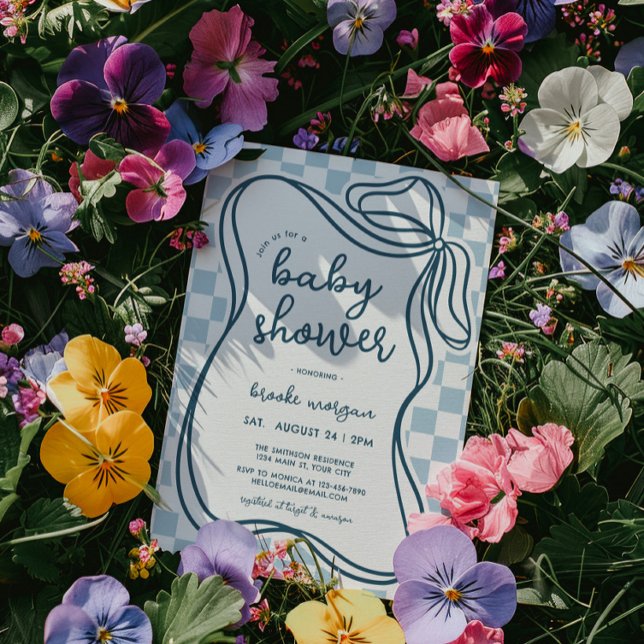 Convite Chá de fraldas Preppy Whimsical Boys (Preppy Whimsical Boys Baby Shower Invite)