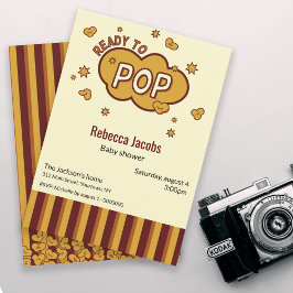 Convite Chá de fraldas "pronto para pop"