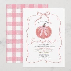 Convite Chá de fraldas Pumpkin Arco Coquette