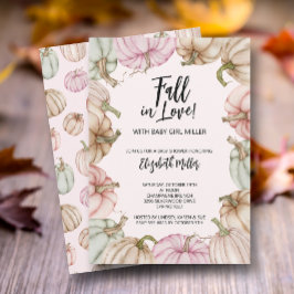 Convite Chá de fraldas Pumpkins Rosa