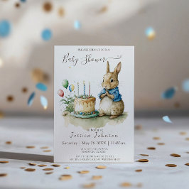 Convite Chá de fraldas Rabbit Peter