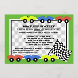 Convite Chá de fraldas Race Car