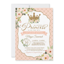 Chá de fraldas Real Floral da Princesa Blush