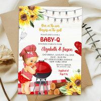 Chá de fraldas Red Gingham Backyard Baby Q Girl