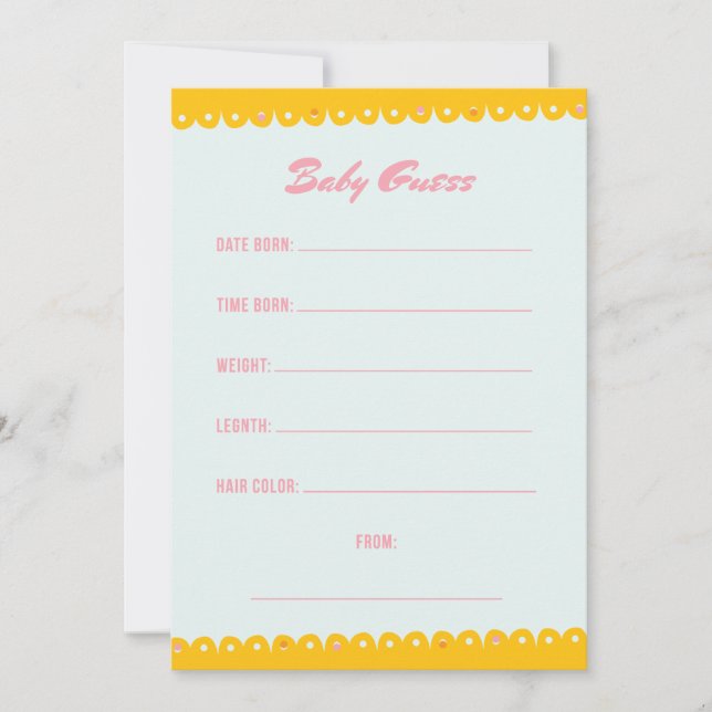 Convite Chá de fraldas Rosa Acho (Frente)