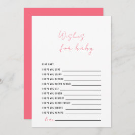 Convite Chá de fraldas Rosa Apricot Deseja o Bebê