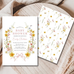 Convite Chá de fraldas Rosa-Arco-Rosa-primavera