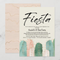 Chá de fraldas Rosa Cactus Fiesta por Correio