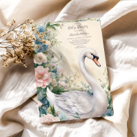 Chá de fraldas rosa-claro-rosado do Cisne Floral E