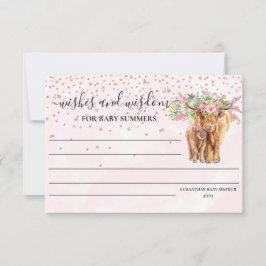 Convite Chá de fraldas rosa das vacas altas deseja sabedor