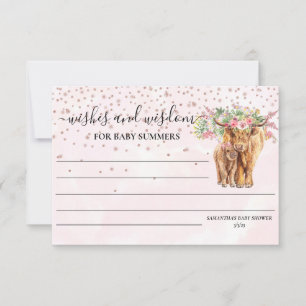 Convite Chá de fraldas rosa das vacas altas deseja sabedor